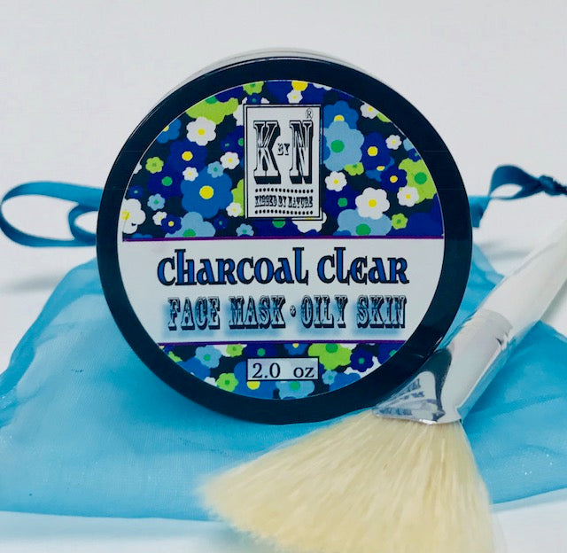 charcoal face mask with brush for oily skin