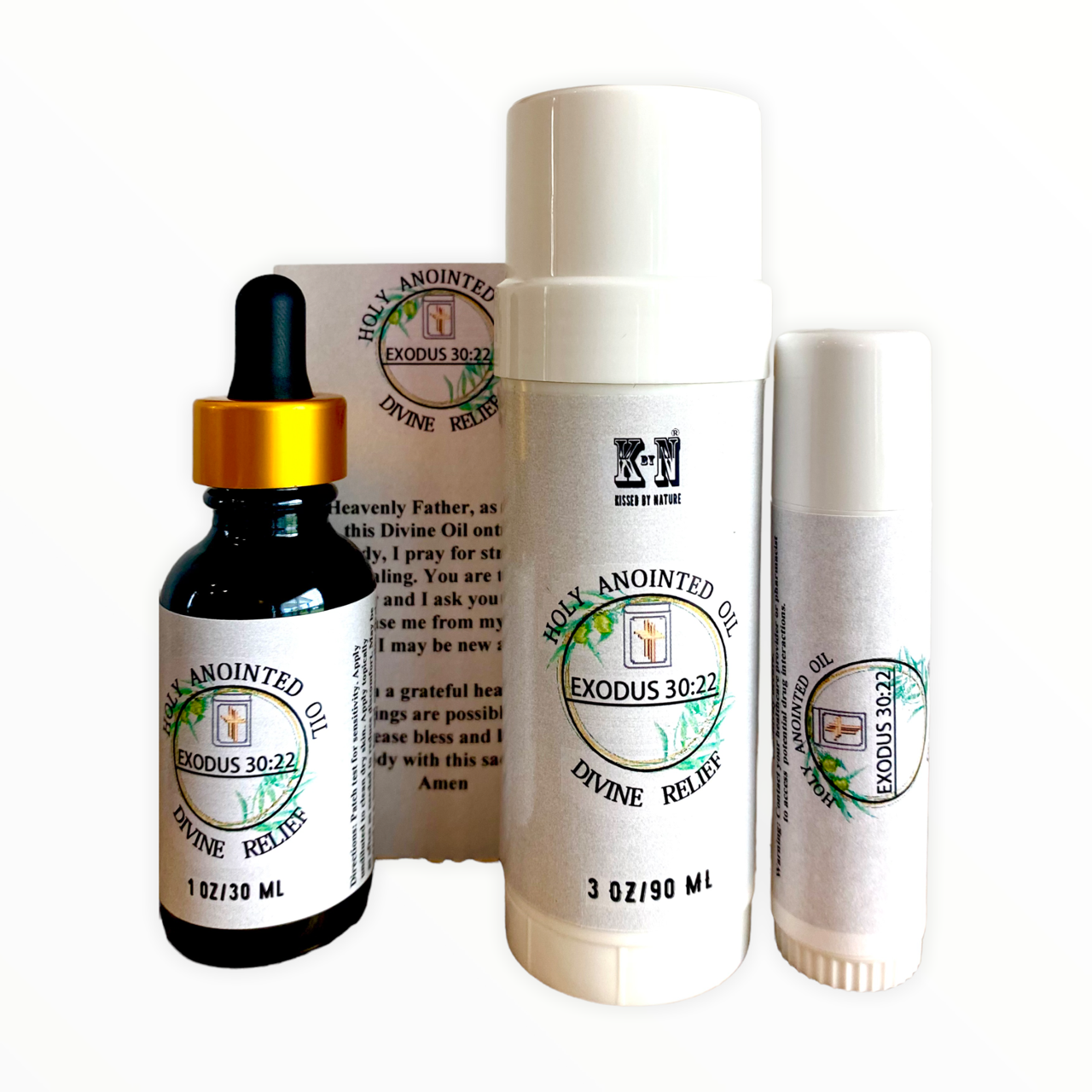 Holy Oil 1 oz and Divine Relief 3 and .5 oz