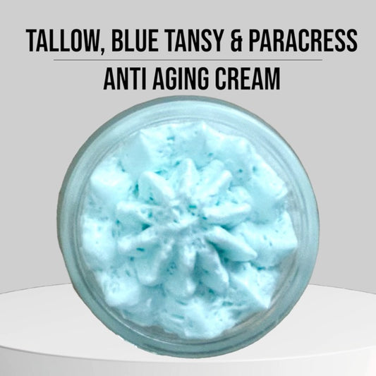 Tallow, blue tansy, paracress anti aging cream 2 ounce