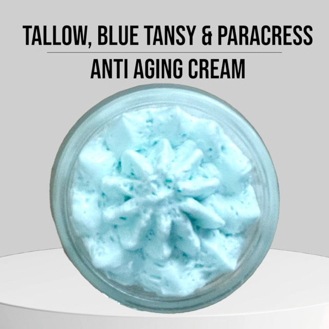 Tallow, blue tansy, paracress anti aging cream 2 ounce