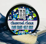 charcoal mask with brush for acne prone skin